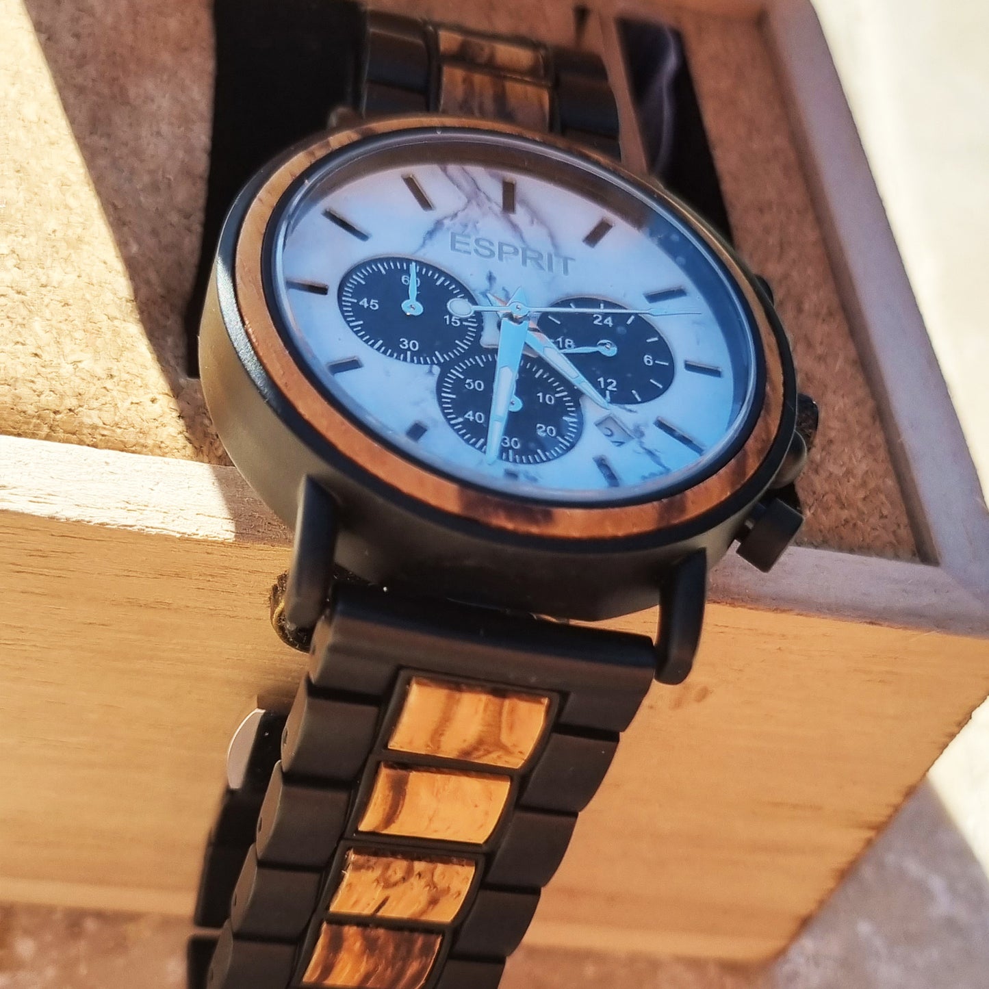 ESPRIT - Homme - Bois clair/Marbre - Loup Indigo