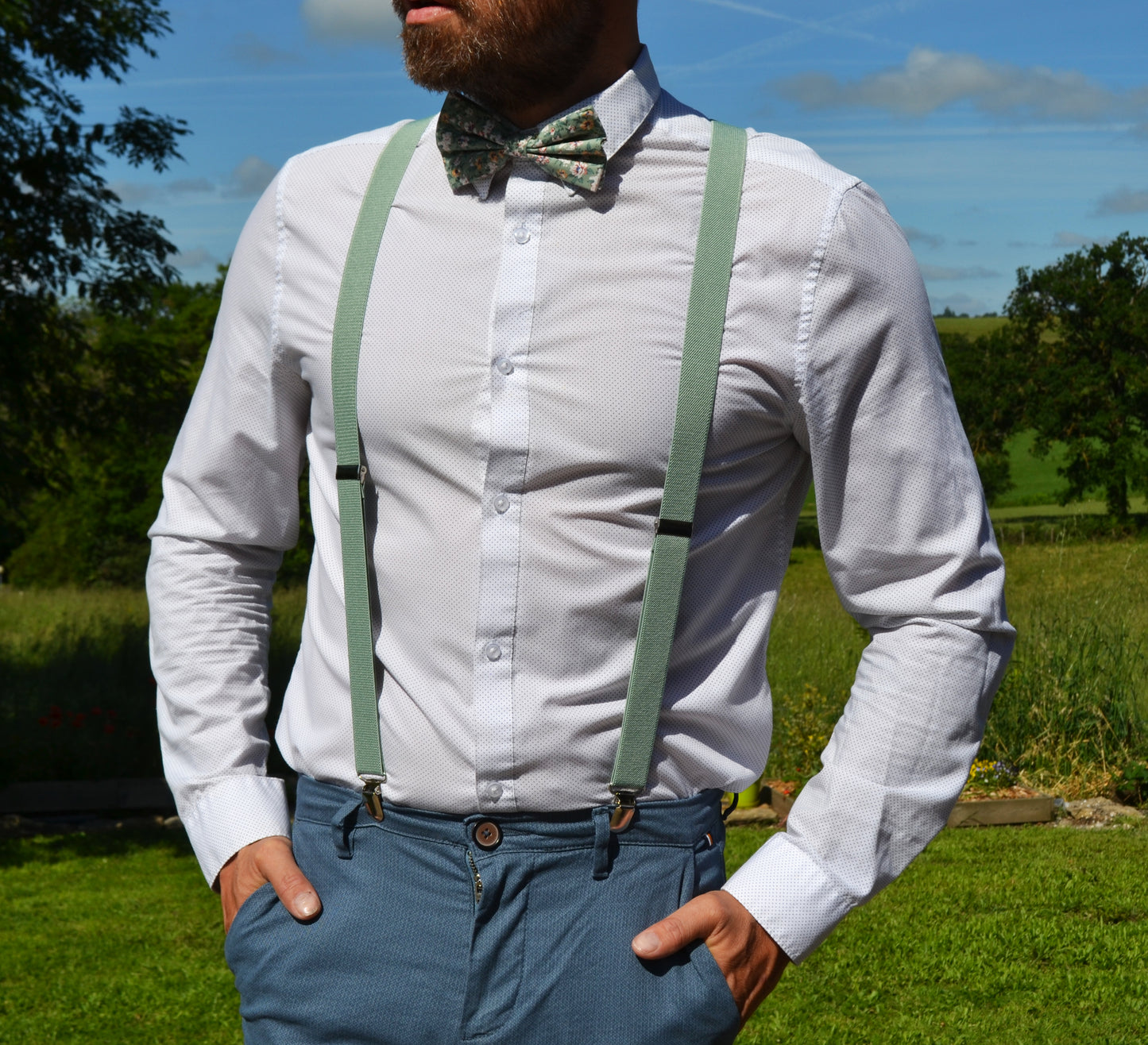 LE GREENOCK - Vert d'eau & Coton - Adulte - Loup Indigo