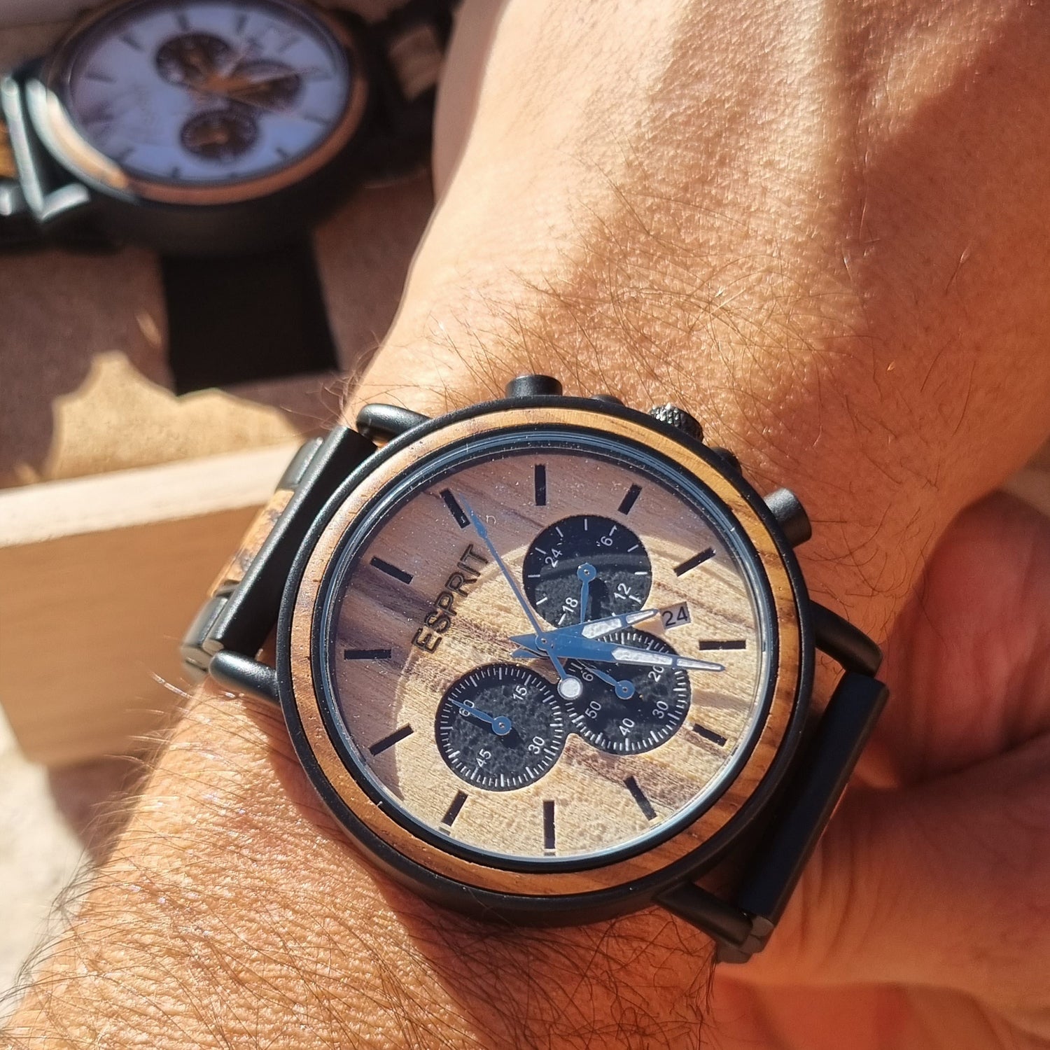 ESPRIT - Homme - Cuir/Wood - Loup Indigo