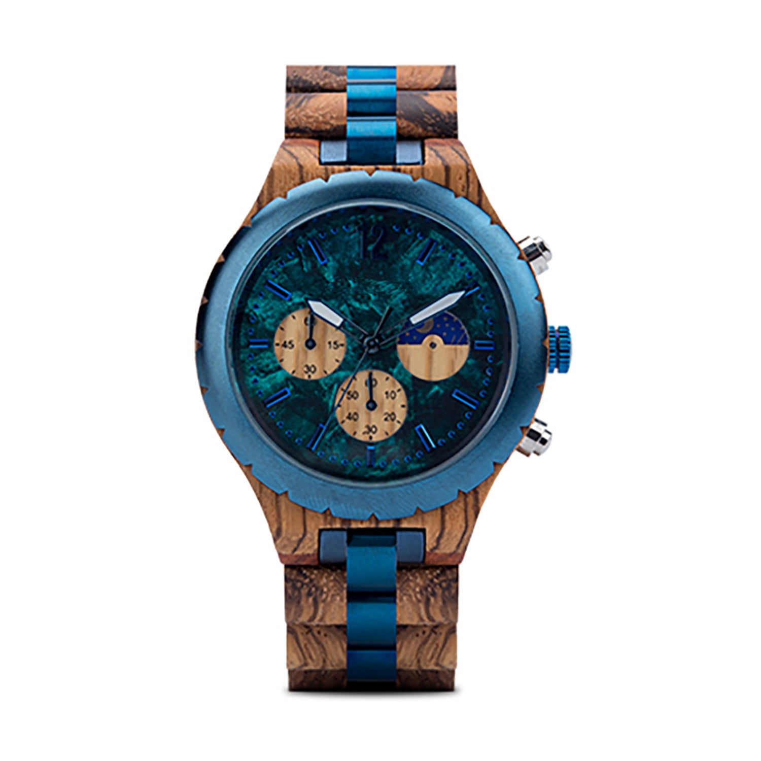 ELYSION - Homme - Bois/Bleu - Loup Indigo
