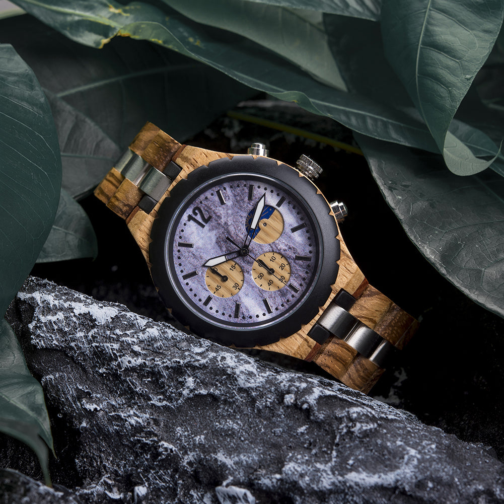 ELYSION - Homme - Bois/Violette - Loup Indigo