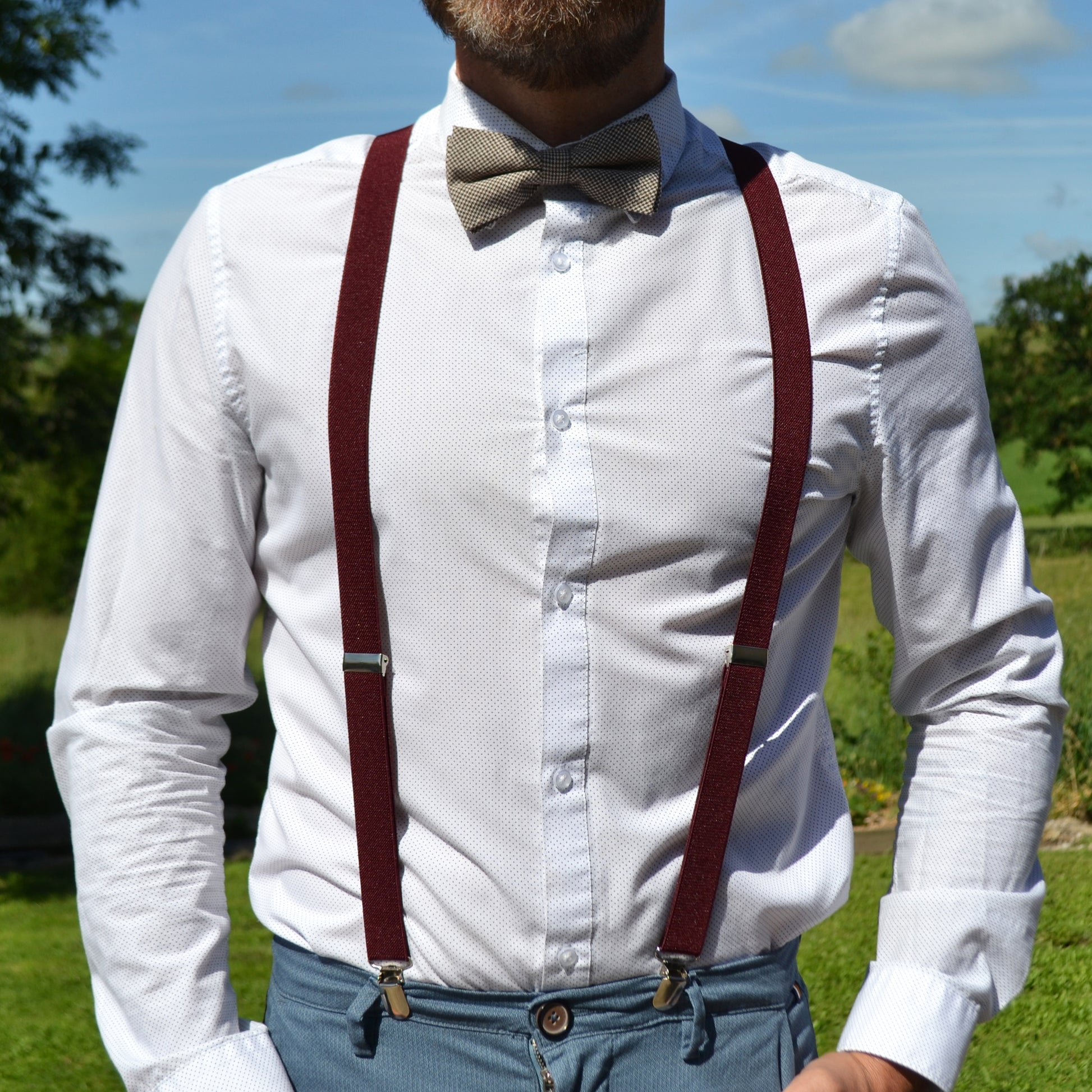LE SAINT ANDREW - Marrons ou Grenats & Coton - Duo - Loup Indigo