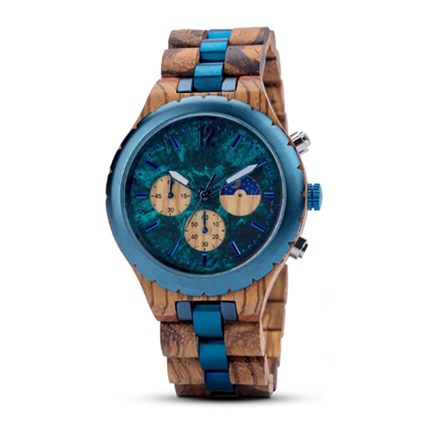 ELYSION - Homme - Bois/Bleu - Loup Indigo