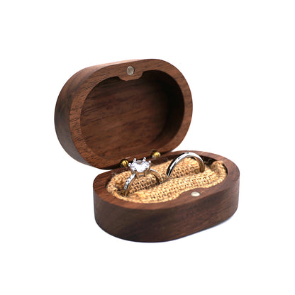 BOÎTE À ALLIANCES - Bois gravée - Loup Indigo