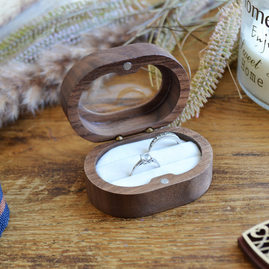 BOÎTE À ALLIANCES À FENÊTRE - Ovale blanche - Loup Indigo