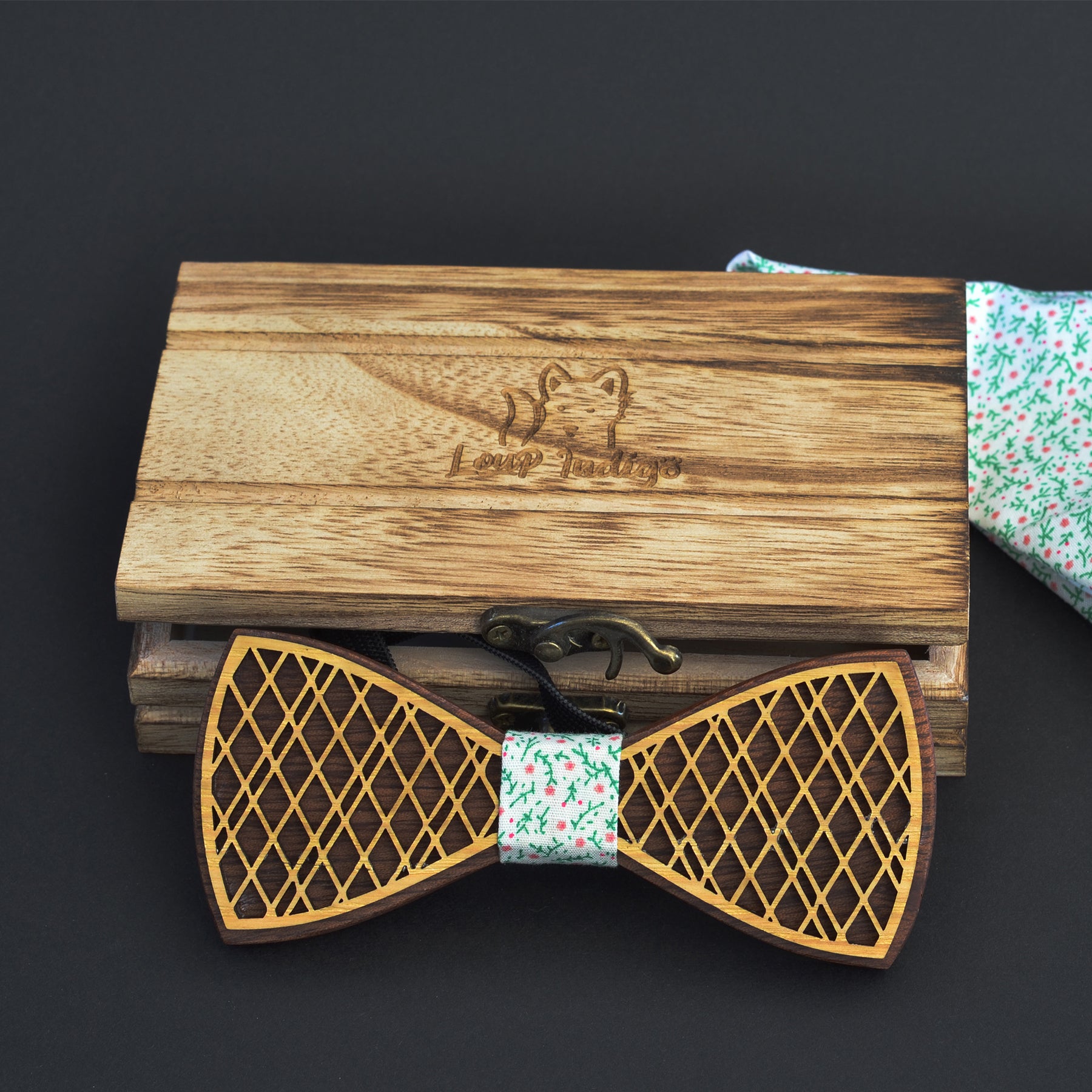 LE GRAPHIQUE - Bois - Adulte - Liberty - Loup Indigo